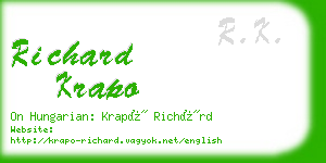 richard krapo business card